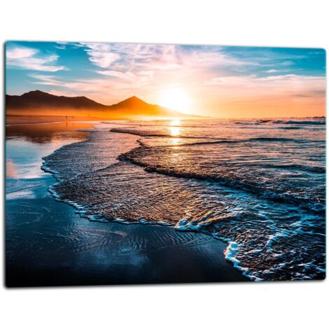 GlassplattenschneideBrett 52x40 Meer