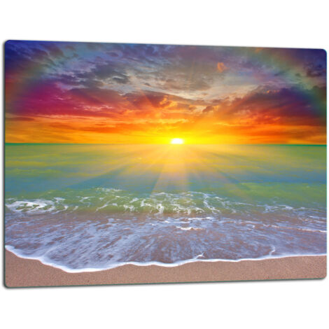 GlassplattenschneideBrett 52x40 Meer