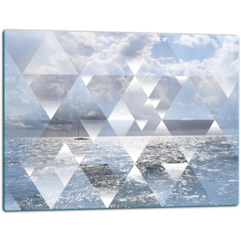 GlassplattenschneideBrett 52x40 Meer