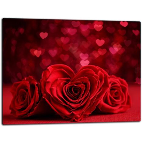 GlassplattenschneideBrett 52x40 Rosen