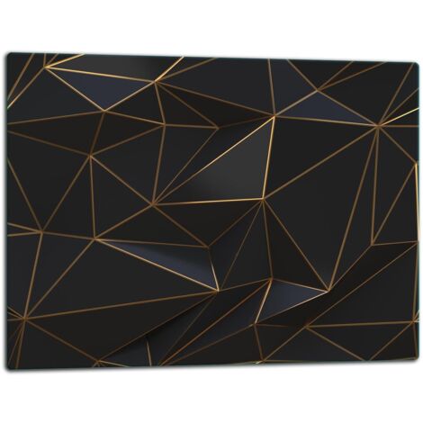 GlassplattenschneideBrett 52x40 Schwarz 3D