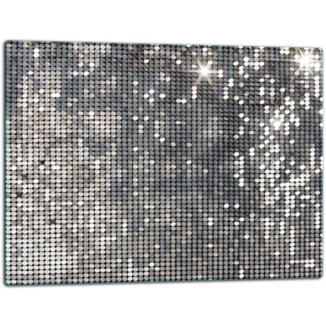 GlassplattenschneideBrett 52x40 Silber