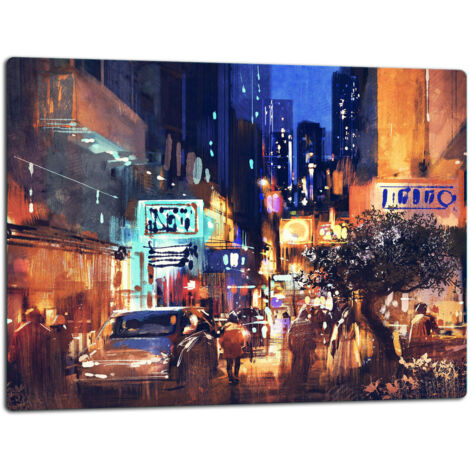GlassplattenschneideBrett 52x40 Stadt