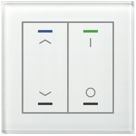 Glastaster II Light 2-fach, RGBW, mit Temperatursensor, Weiß, JalousieSchalten