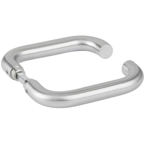 Glastürdrückerpaar 1801 BASIC 01 Edelstahl U-Form Vierkant 8 mm