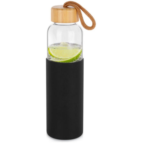 Glaswasserflasche mit Silikonhülle 500 ml