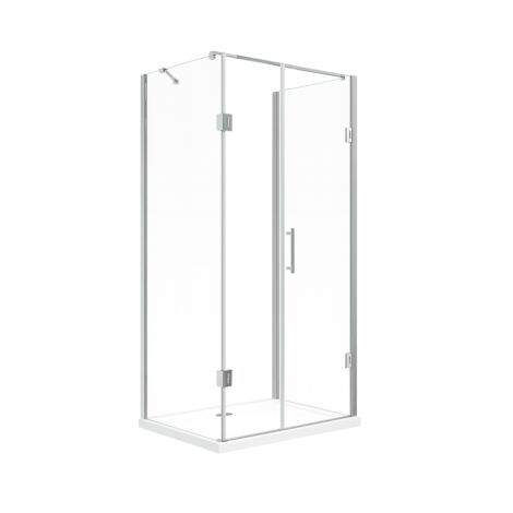 Glaswerk Westfalen - Emma 80x100x80 cm U-Form Duschkabine  inkl. Duschtasse