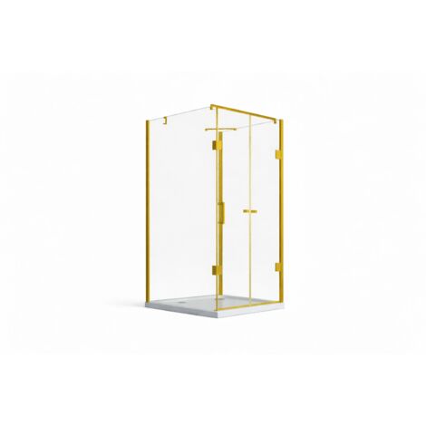 Glaswerk Westfalen - Emma 80x90x80x180 cm U-Form Duschkabine Gold