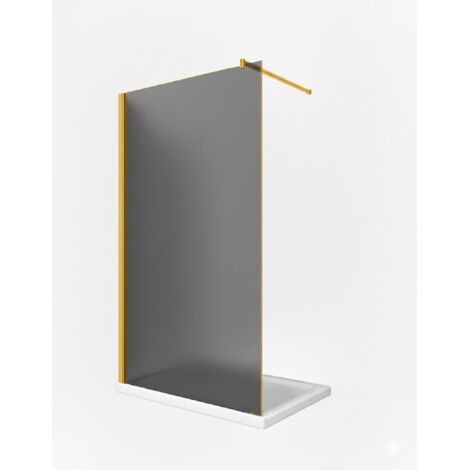 Glaswerk Westfalen- LiLy 140x200cm  Duschwand Grauglas Gold