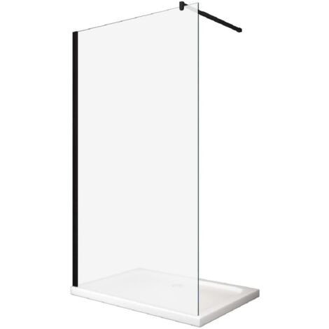 Glaswerk Westfalen - LiLy 80x200 cm Walk in Duschwand  Satiniert Schwarz