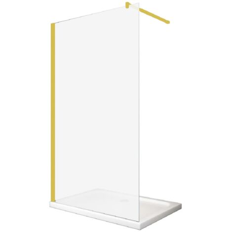 Glaswerk Westfalen - Parete doccia walk-in LiLy 160x200 cm, Oro satinato