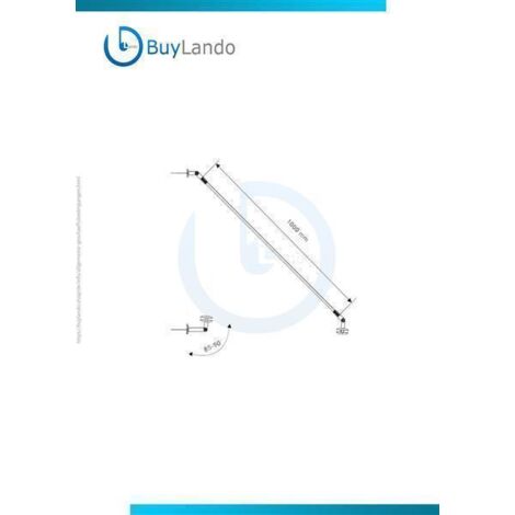 Glaswerk Westfalen - (STR) 170x90 cm Klarglas Glasvordach inkl. Halter in Schwarz