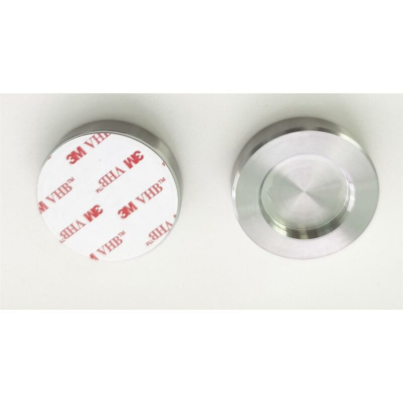 Glaszentrum Hagen - 2x coquilles de poignée en acier inoxydable pour portes en verre - portes - environ 50 mm