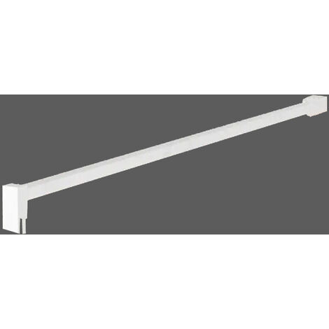 Glaszentrum Hagen - BIANCO Barre Stabilizzatrice - quadrata - fissa - 65-120 cm - per schermo doccia e box doccia
