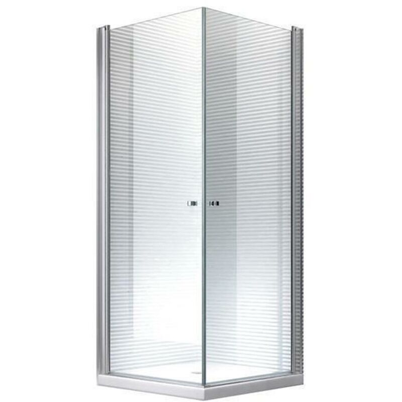 Glaszentrum Hagen - 90x90x195cm Cabine de douche Zeus - ESG-Verre 100x90x195cm sans bac à douche - Transparent