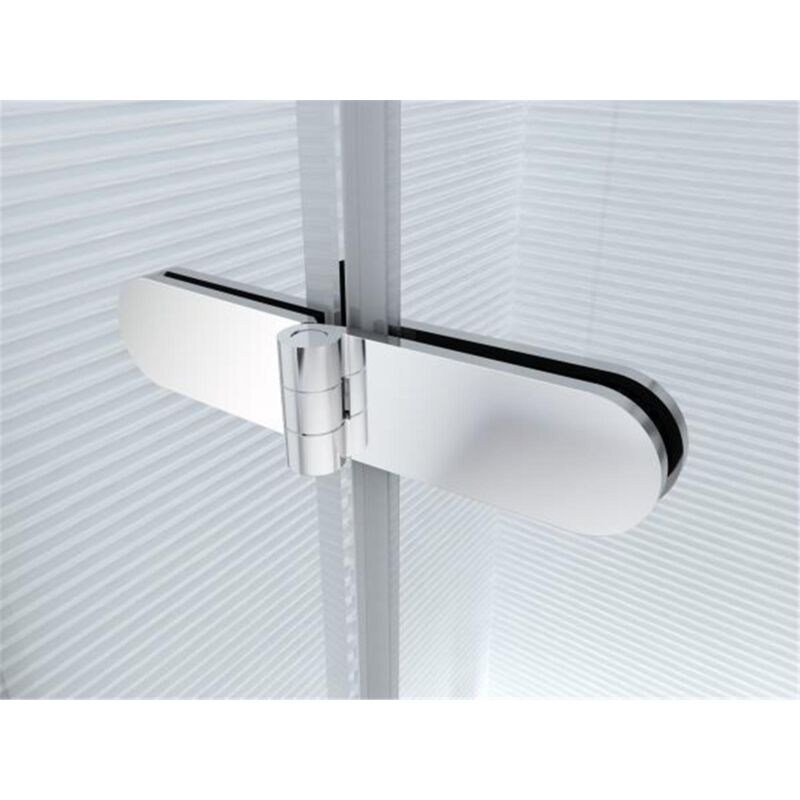 Glaszentrum Hagen - Ferrure de porte de douche - Charnière pour porte de douche - verre sur verre,180 °, chrome