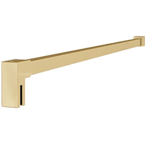 Glaszentrum Hagen - GOLD Stabilisator Stange - Eckig - Fix - 65-120cm - für Duschwand & Duschkabine
