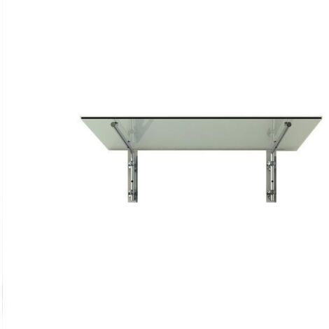 Glaszentrum Hagen - Pensilina in vetro trasparente 150x90 cm - Trasparente - incl. Supporto in acciaio