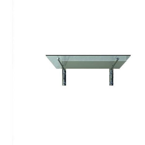 Glaszentrum Hagen - Pensilina in vetro trasparente 150x90 cm - Trasparente - incl. Supporto in acciaio