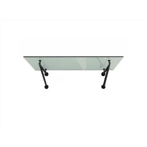 Glaszentrum Hagen - Pensilina in vetro trasparente 150x90 cm - Trasparente - incl. Supporto RAL7016