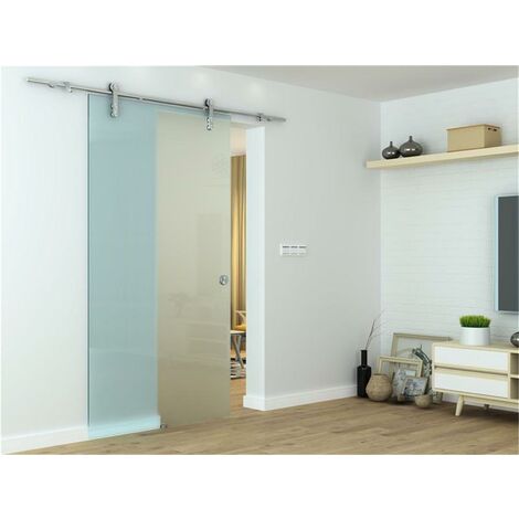 Glaszentrum Hagen - Porta scorrevole in vetro porta scorrevole 2050x1025x8 mm porta in vetro porta della stanza, Satino, ESG