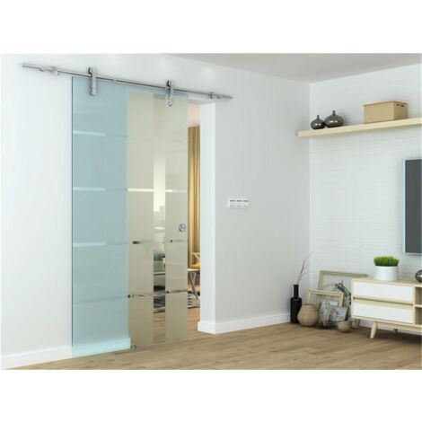 Glaszentrum Hagen - porta scorrevole in vetro porta scorrevole 2050x775x8 mm porta in vetro porta della stanza, filo a piombo, ESG