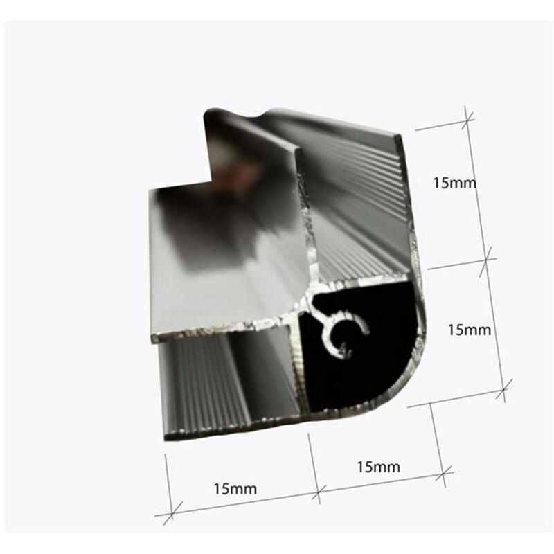 Profilé d'angle en aluminium de 2000 mm (l) - profilé pour la fixation de deux vitres - Glaszentrum Hagen