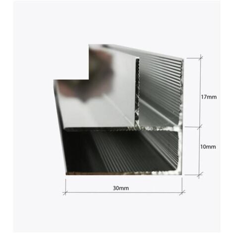 Glaszentrum Hagen - Profilé en Coin en aluminium 2000 mm (L) - Profilé de fixation du verre