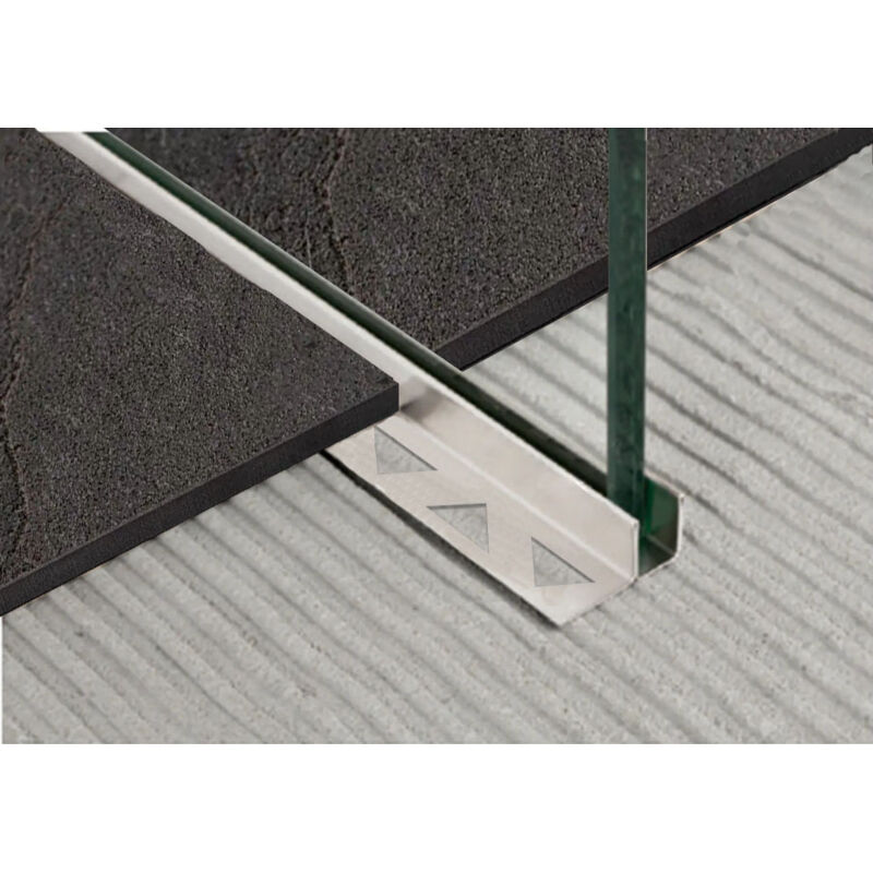 Profilé mural en acier inoxydable u 2440x19x11 mm - Profilé de sol - Profilé de carrelage - Glaszentrum Hagen