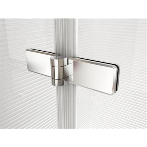 Glaszentrum Hagen - Raccordo per box doccia - Cerniera per box doccia - vetro su vetro, 90 °, cromato