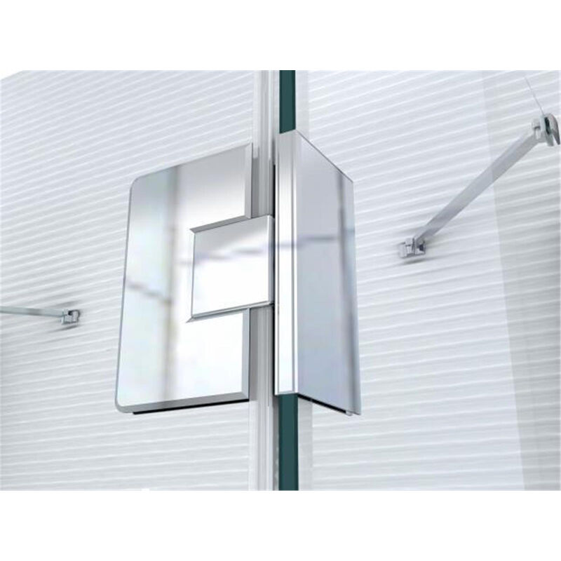 Image of Glaszentrum Hagen - Rubinetteria per doccia - Cerniera per porta della doccia - Vetro su vetro, 180 °, cromato