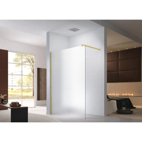 Sattie Duschwand AQUOS-Frost, 10 Mm Stark, 160 X 200 Cm, Satiniert & Verchromt – Mit Easy-Clean Beschichtung