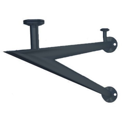 Glaszentrum Hagen - TYP-V-RAL7016 Glasvordach Edelstahl Halterung Anthrazit