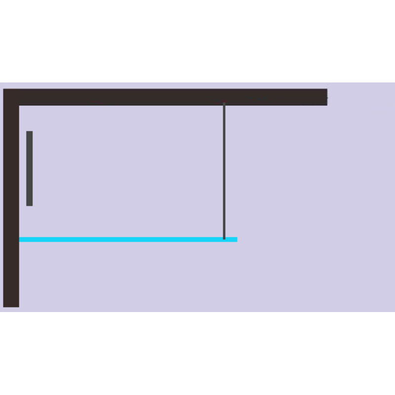 Glaszentrum Hagen - Type-GD] cabine de douche à l'italienne 70x200 cm - douche avec profilé en aluminium doré