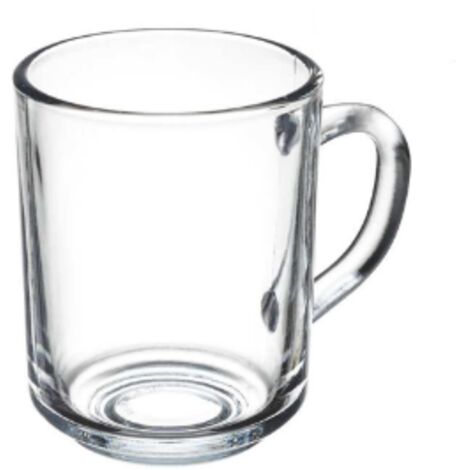 Glatter Glasbecher mit Henkel BARNEY 240 ml