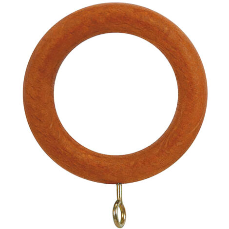 Glatter Holzring mit Schnalle 29x45 mm. Teak