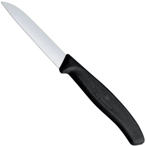 Glattes Schälmesser, Länge 80/189 mm - schwarz