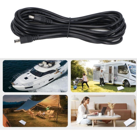 Gleichstromkabel (Stecker auf Stecker) für Satellitenantenne, PVC, Plug-and-Play-Anschluss, für Innen- und Außenbereich, stabile Übertragung, Mini-Rechteckmodell