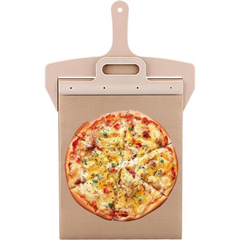 Gleitende Pizzaschaufel mit Griff, antihaftbeschichtet, 30 cm x 58 cm. Mit dieser gleitenden Pizzaschaufel lässt sich die Pizza mühelos bewegen.