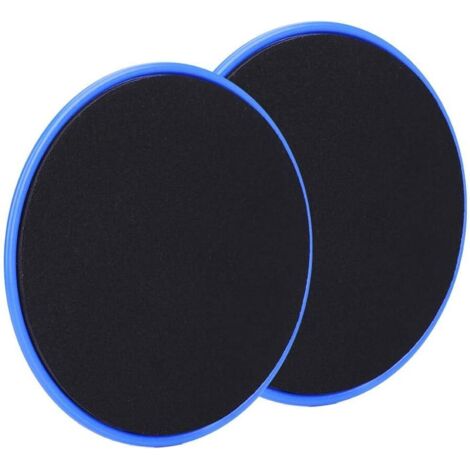 Gleitscheibe – 2 Stück – ABS – Rumpf- und Gleichgewichtstraining – Yoga und Fitness – 17,8 cm Blau