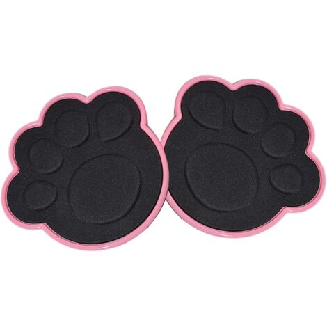 Gleitscheiben – 2er-Set – PP und EVA – Katzenpfoten-Design – Für Yoga und Pilates – 17,5 cm