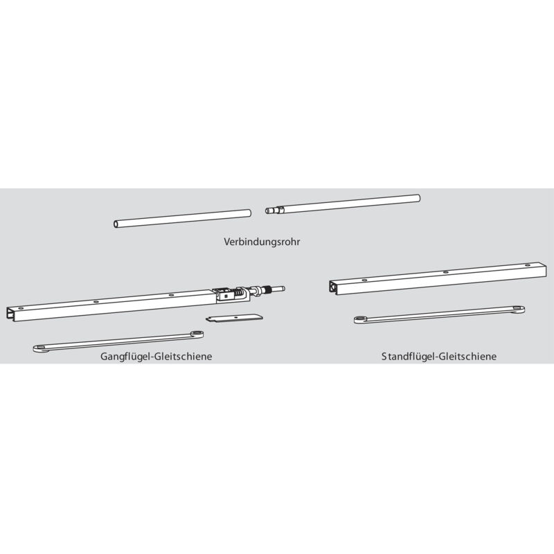 Dormakaba - Gleitschiene g 96 gsr K8/K12 kurz, für Türschließer Zubehör