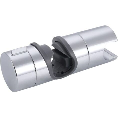 Gleitstange für Duschbrause, austauschbare Handbrausehalterung, Duschkopfhalterung (18–25 mm verstellbarer Durchmesser), Chrom, Grau