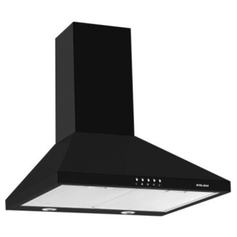 Glemgas - glem Hotte Décorative pyramidale aspirante noir Largeur 60cm Débit d'air 500m3/h