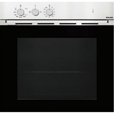 Glemgas – Four traditionnel 62L 60cm émail lisse Titanium – Convection naturelle – Classe A – GFMG51IX