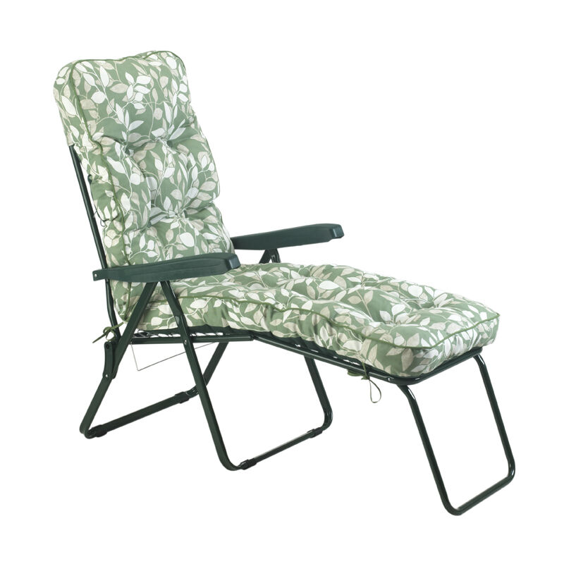 Deluxe Cotswold Leaf Lounger - L118 x W58 x H99 cm