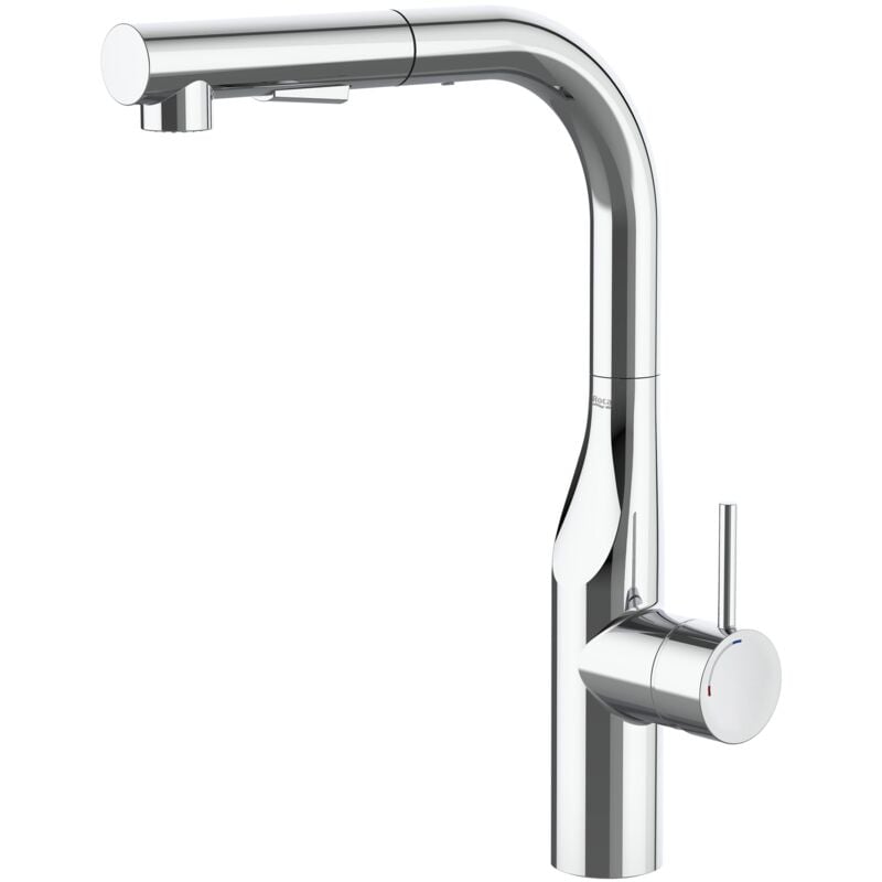 Roca - Mitigeur de cuisine avec bec orientable et douchette extractible à deux fonctions glera