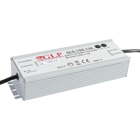 GLG-150-12A : Alimentation à découpage PFC 132 W, IP65, 12 V/11 A