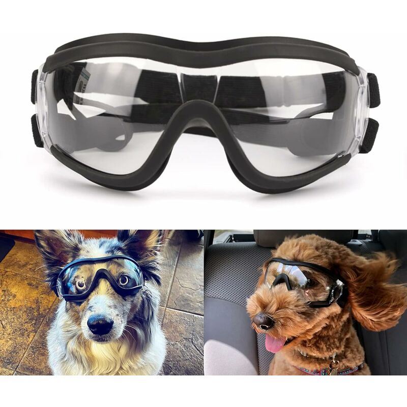 Image of Gli occhiali da sole in rete per animali domestici sono adatti per cani di taglia grande e media, protezione per gli occhi impermeabile e antivento