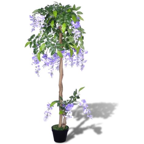 Glicine Artificiale con Vaso 120 cm vidaXL
